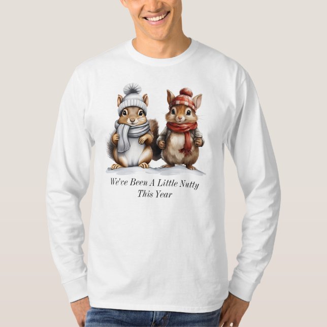 Camiseta de Manga Longa Esquilo de Inverno (Frente)