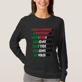 Camiseta de manga longa feminina da Palestina
