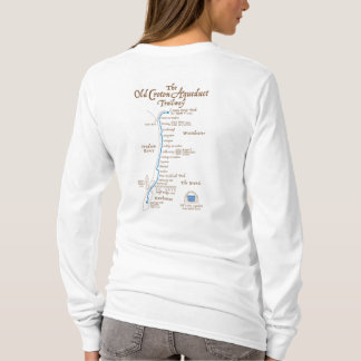 Camiseta de manga longa feminina do Old Croton Aqu