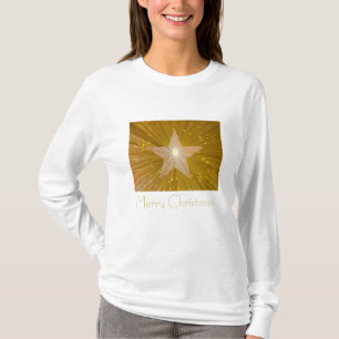Camiseta de manga longa Gold Star 'Merry Christmas