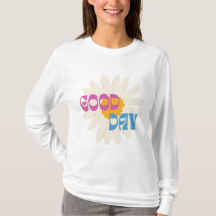 Camiseta de Manga Longa Good Day Retro Daisy Flowe