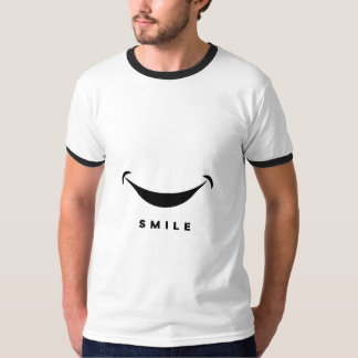 Camiseta de Manga Longa Gráfica de Sorriso Minimal