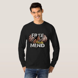 Camiseta de Manga Longa Gráfica Motivacional para