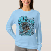 Camiseta de Manga Longa Menopausa Narcolepsia em A