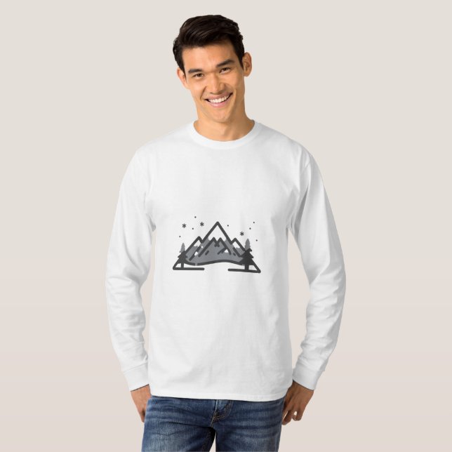 Camiseta de Manga Longa Minimal Winter – Clean & C (Frente Completa)