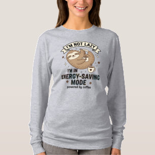 Camiseta de Manga Longa Modo de Economia de Energi