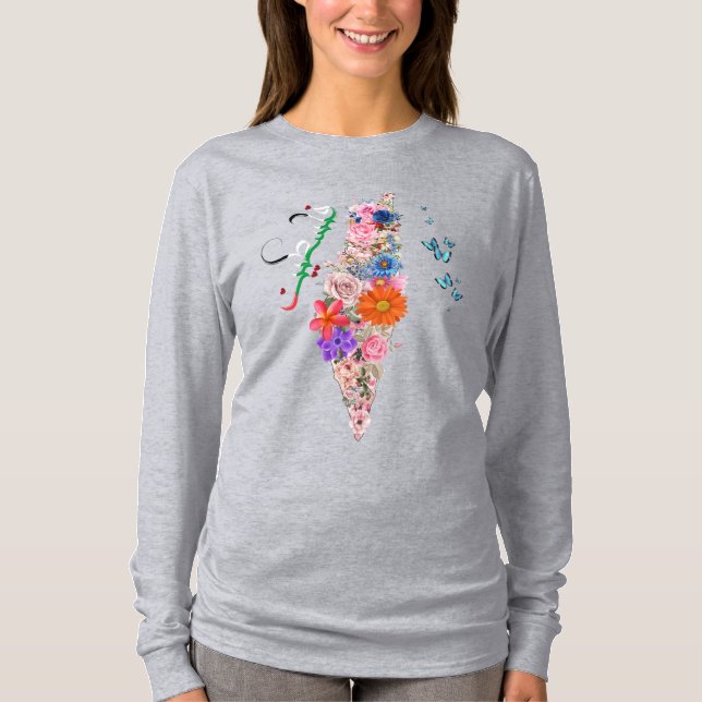 Camiseta de manga longa para mulheres Livres para  (Frente)