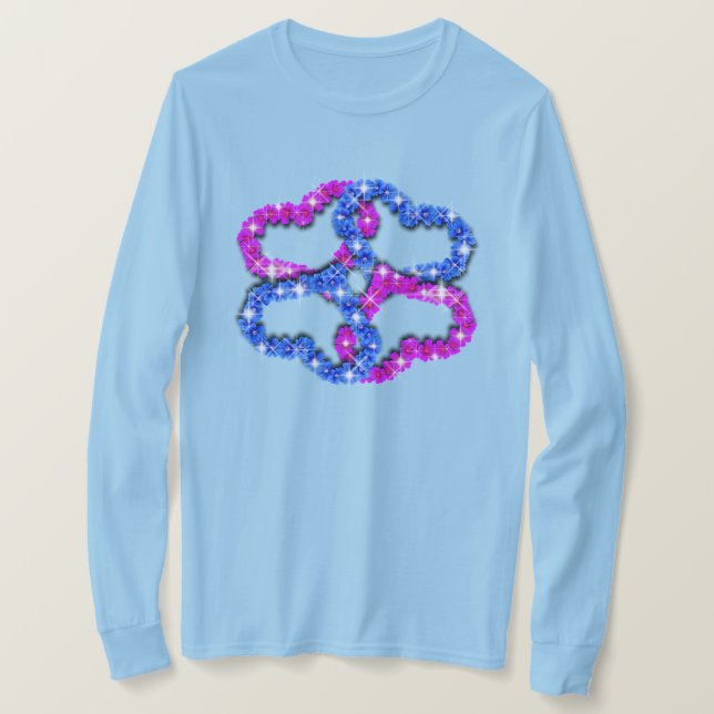 Camiseta de manga longa para mulheres 'Você é amad (Frente do Design)