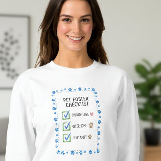 Camiseta de Manga Longa Pet Foster Checklist