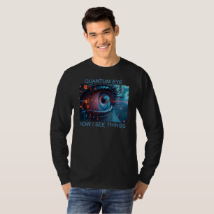 Camiseta de manga longa preta masculina Quantum Ey