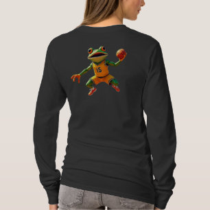 Camiseta de manga longa preta para mulheres Basket