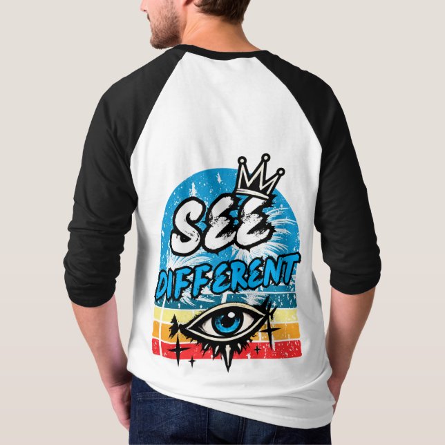 Camiseta de Manga Longa Retro See Different (Verso)