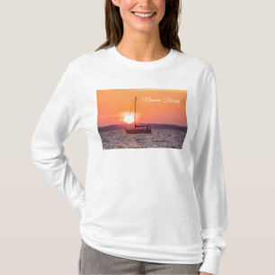 Camiseta de manga longa Sailboat Sunrise