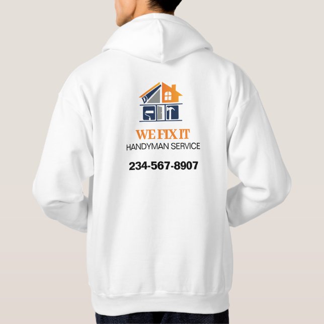 Camiseta de Manga Longa Serviços de Manutenção (Verso)