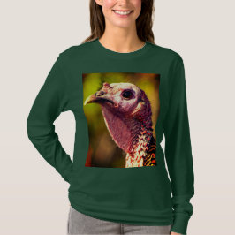 Camiseta de manga longa Turkey Up Close and Person