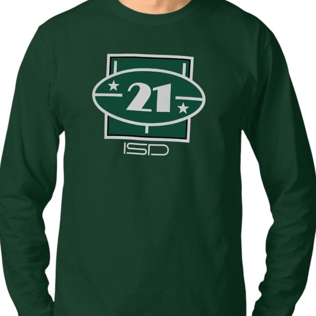Camiseta de manga longa unissex ISD 21 com número (Criador carregado)