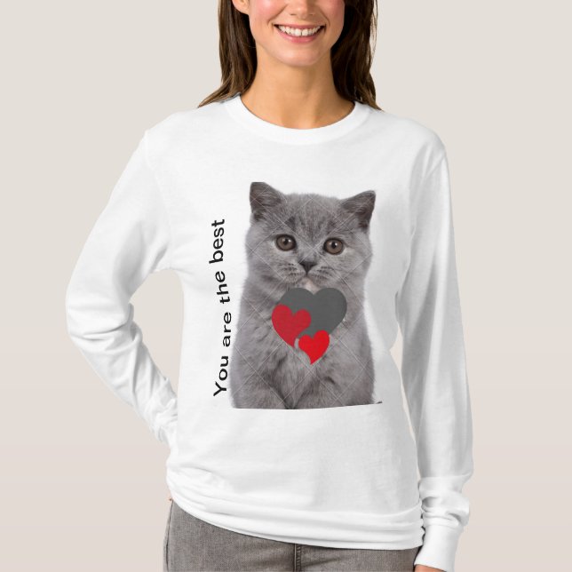 Camiseta de mangas larga con diseño genial  (Frente)
