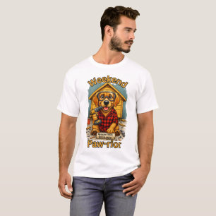 Camiseta de Mão de Obra Engraçada de Cachorro de F