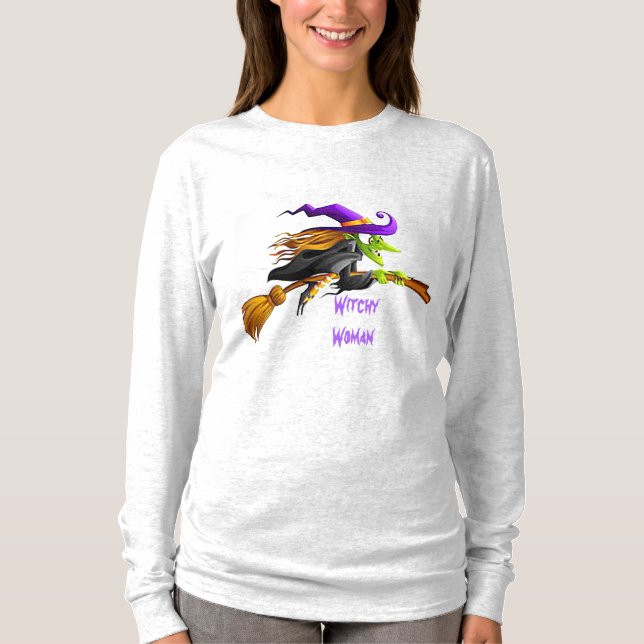 Camiseta de Mão Longa de Halloween Halloween (Frente)