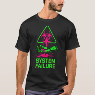 Camiseta de Mão Robótica Cyberpunk Falha do Sistem