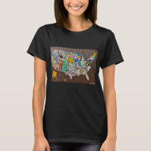 Camiseta de Mapa de Licença (feminina)