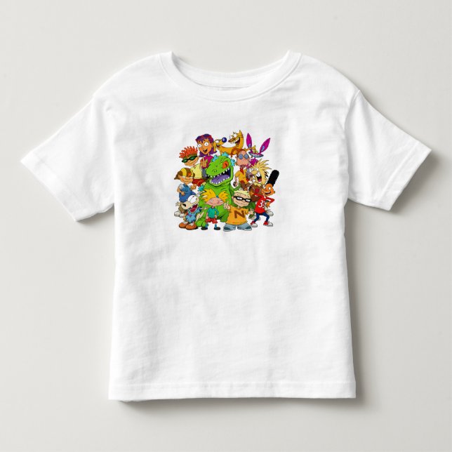 Camiseta de Mash-Up de Desenhos dos Anos 90  (Frente)