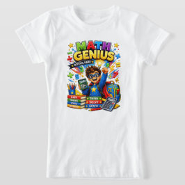 Camiseta de Matemática para Crianças | Herói Gênio