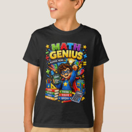 Camiseta de Matemática para Crianças | Herói Gênio