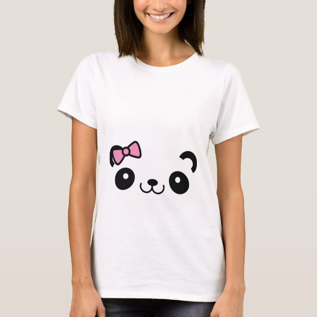 Camiseta de Maternidade Panda Fofo (Frente)