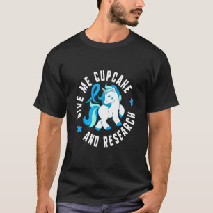 Camiseta Dê-Me Cupcake E Pesquise Diabetes Sensibilização