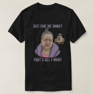 Camiseta Dê-Me Dinheiro.