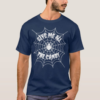 Camiseta Dê-Me O Gráfico Do Dia das Bruxas Da Aranha Doce