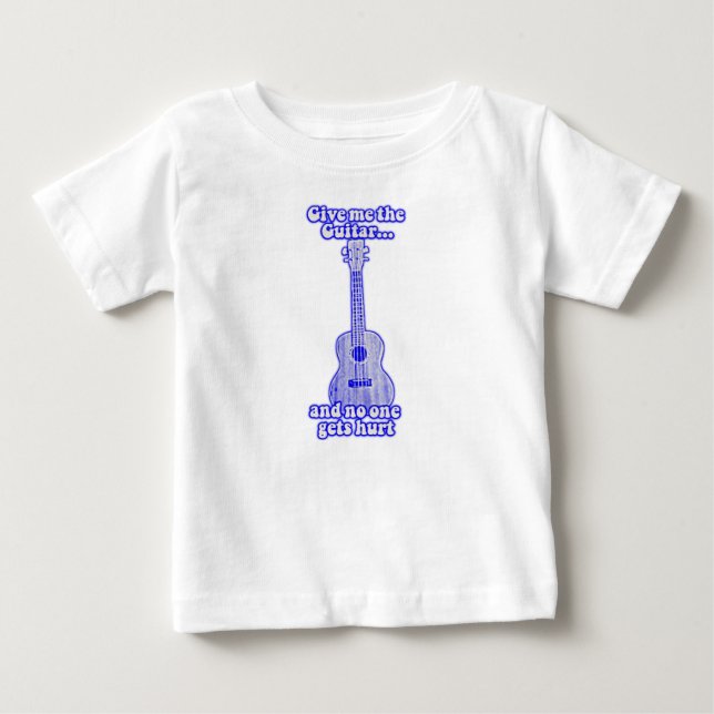 Camiseta Dê-me o violão e ninguém se machuca. (Frente)
