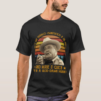Camiseta Dê-me um sanduíche do diabo um Dr Pepper Smokey e