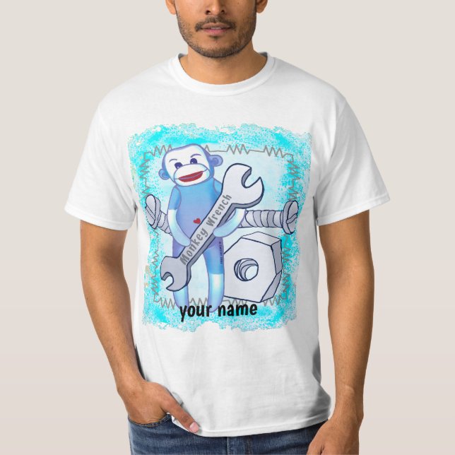 Camiseta de mecânico Chave de Macaco de Meia (Frente)