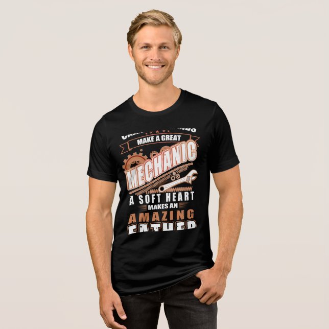 Camiseta de Mecânico Pai Incrível (Frente Completa)