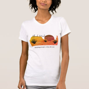 Camiseta de Meditação da Lua do Deserto Suave