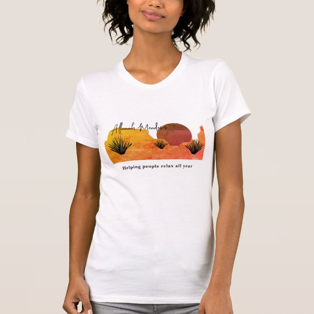 Camiseta de Meditação da Lua do Deserto Suave (Frente)