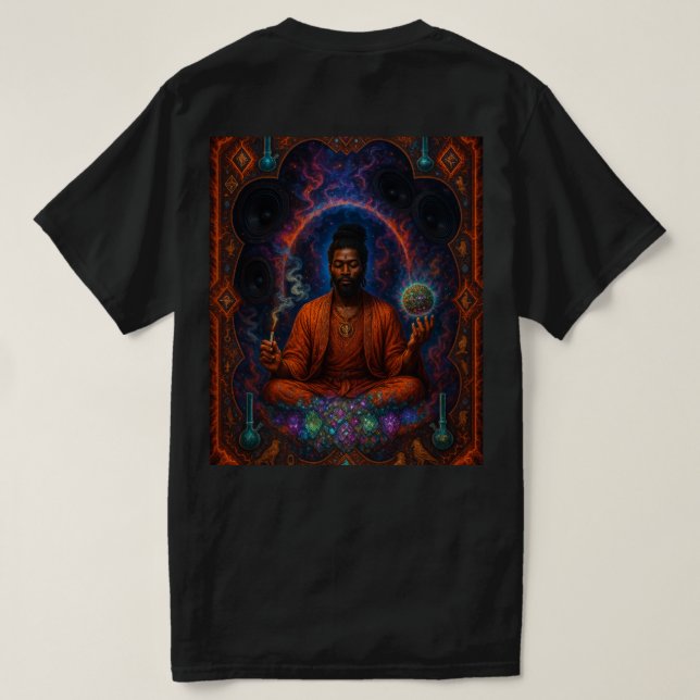 camiseta de meditação de paz de Muur (Verso do Design)