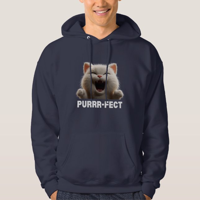 Camiseta de Meme de Gato Risonho PURRR-FEITO (Frente)