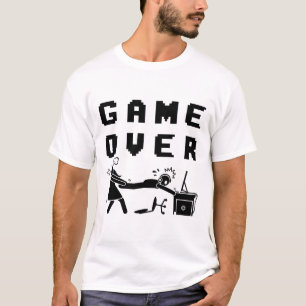 Camiseta de Meme de Jogos da Vida de Gamer Engraça