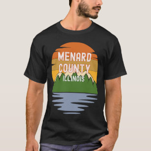 Camiseta De Menard County Illinois Vintage Sunset