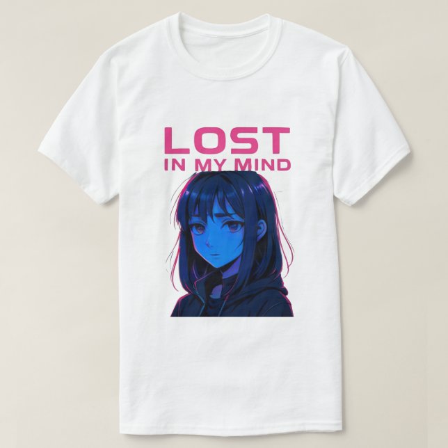 Camiseta de Menina de Anime Cyberpunk (Frente do Design)