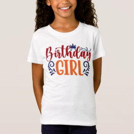 Camiseta de menina de aniversário
