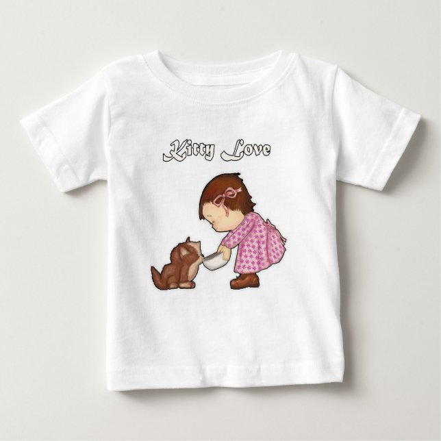 Camiseta de menina de desenho animado fofa (Frente)