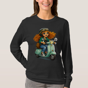 Camiseta de Menina de Desenho Rosie Max – Laranja