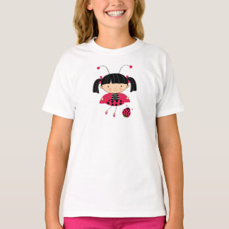 Camiseta de menina de joaninha linda