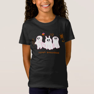 Camiseta de Menina Fantasmas Engraçados Posando