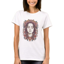 Camiseta de Menina Floral Boho Linda