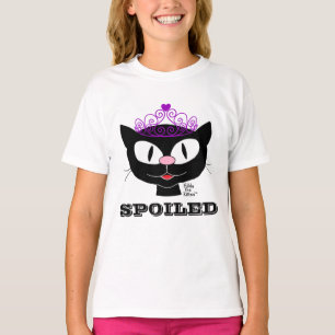Camiseta de Menina Gata de Desenho Animado Fofa Mi